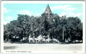 FORT MORGAN, Colorado CO  ~ M.E. CHURCH  ca 1920s  Postcard