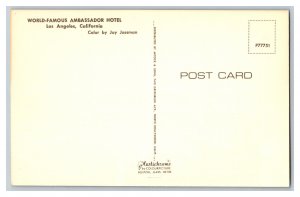 Postcard CA Ambassador Hotel Los Angeles California Vintage Standard View Card 