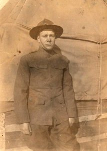 RPPC  US Army Doughboy Soldier  WW1   Real Photo  Postcard  c1919