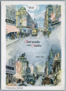 BERLIN GERMANY pre- & post- WAR 1933-1946 VINTAGE POSTCARD FREDERICK STREET