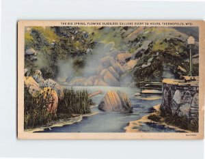 Postcard The Big Springs Thermopolis Wyoming USA