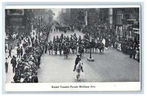 c1910's Knight Templar Parade Michigan Avenue Chicago Illinois IL Postcard