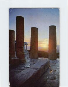 Postcard Sunset at the Propylaea of the Acropolis, Athens, Greece