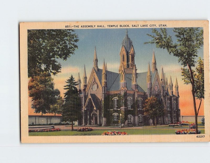 Postcard The Assembly Hall, Temple Block, Salt Lake City, Utah