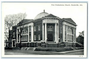 c1940s First Presbyterian Church Exterior Clarksville Arkansas AR Trees Postcard