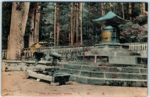 c1910s Nikko, Japan Toshogu Shrine Ieyasu Tomb Postcard Hand Colored Iyeyasu A51