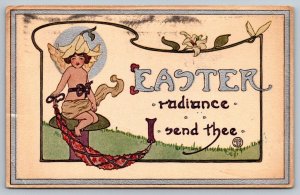 Easter Greetings Boston Massachusetts Cancel Postcard  1917