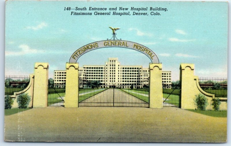 M-40648 South Entrance and New Hospital Building Fitzsimons General Hospital ...