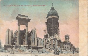 Hand Colored PC Ruins of City Hall After Fire San Francisco California~126770