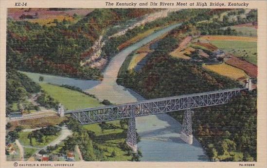 The Kentucky And Dix Rivers Meet At High Bridge Louisville Kentucky