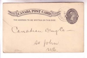 Victoria, Canada Postal Stationery, Used 1895,  Nova Scotia