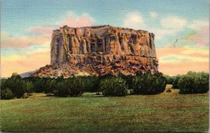 Vintage New Mexico Postcard - Enchanted Mesa - Mesa Encantada