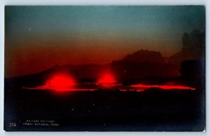 Hawaii HI Postcard RPPC Photo Kilauea Volcano Hawaii National Park c1910's