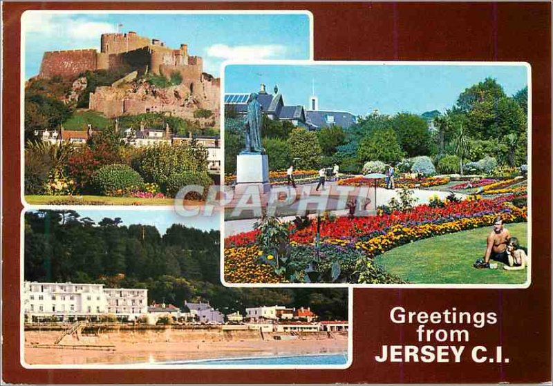 'Modern Postcard Greetings From Jersey Mont Orgueil Castle St Brelade''s'