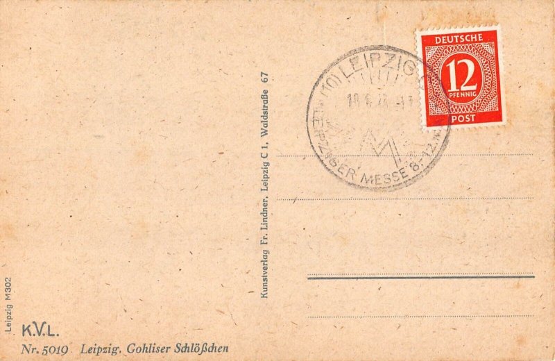 L052 Germany Leipzig Gohliser Schloesschen Palace vintage postcard