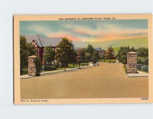 Postcard Entrance To Langhorne Place, Salem, Virginia