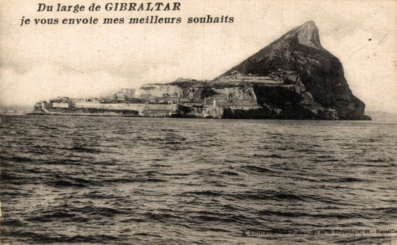 Gibraltar Rock of Gibraltar Vintage Postcard 08.57 