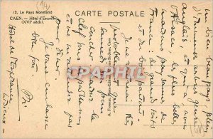 Old Postcard Caen Hotel Le Normand Country Escoville (XVIth Century)