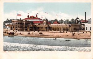 LONG BEACH CALIFORNIA BATH HOUSE~DETROIT PUBL #7864 POSTCARD 1900s