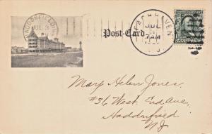 BEACH HAVEN NEW JERSEY~THE ENGLESIDE-SAILING POSTCARD 1907 PMK