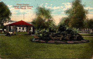 Iowa Cedar Rapids George Greene Square Floral Display 1911