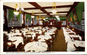 Postcard One of the Famous Occidental Hotel Dining Rooms in Washington D.C.