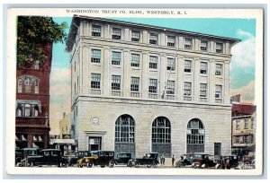 1941 Washington Trust Co. Building Exterior Westerly Rhode Island RI Postcard