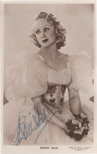 Binnie Hale 1930s Opera Musical Signed Hand Signed Postcard