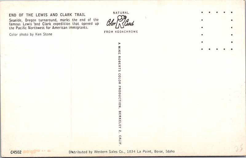 Postcard ROAD SCENE Seaside Oregon OR AO5825