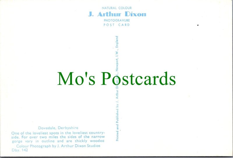 Derbyshire Postcard - Dovedale Narrow Gorge RR19898