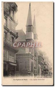 Old Postcard Church Paris Saint Leu