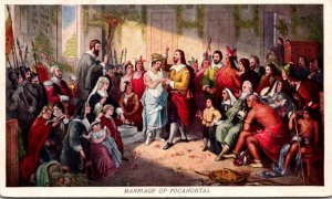 History Jamestown The Marriage Of Pocahontas