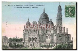 Postcard Old Paris Church of the Sacred Heart of Montmertre aspect of Monumen...