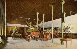 IL - Chicago. Fire Department Engine House Interior, Equipment