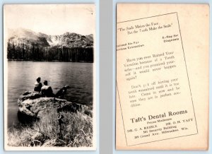 RPPC MILWAUKEE, WI ~ Advertising TAFT'S DENTAL ROOMS Dr. Reible & Taft Postcard 