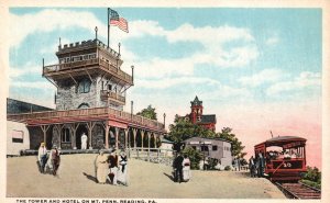 Tower And Motel On Mountain Penn. Reading Pennsylvania Posted Postcard