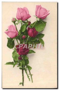 Old Postcard Fantasy Flowers