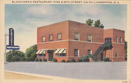 North Carolina Lumberton Blanchard's Restaurant
