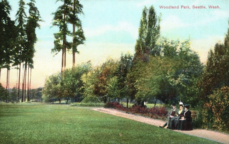Vintage Postcard Woodland Park Seattle Washington WA Portland Post Card Pub.