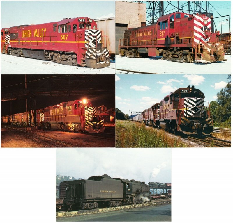 Lehigh Valley Railroad Lot of 9 Postcards