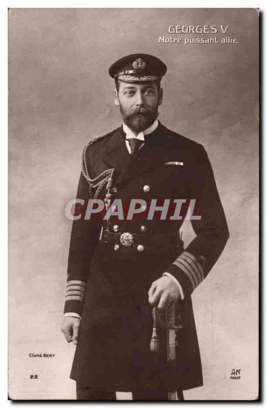 Old Postcard George V Our powerful allies