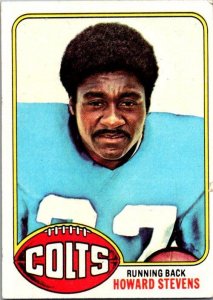 1976 Topps Football Card Howard Stevens Baltimore Colts sk4321