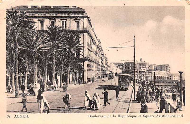 Boulevard de la Republique et Square Aristide Briand Alger Algeria 1943 Missi...