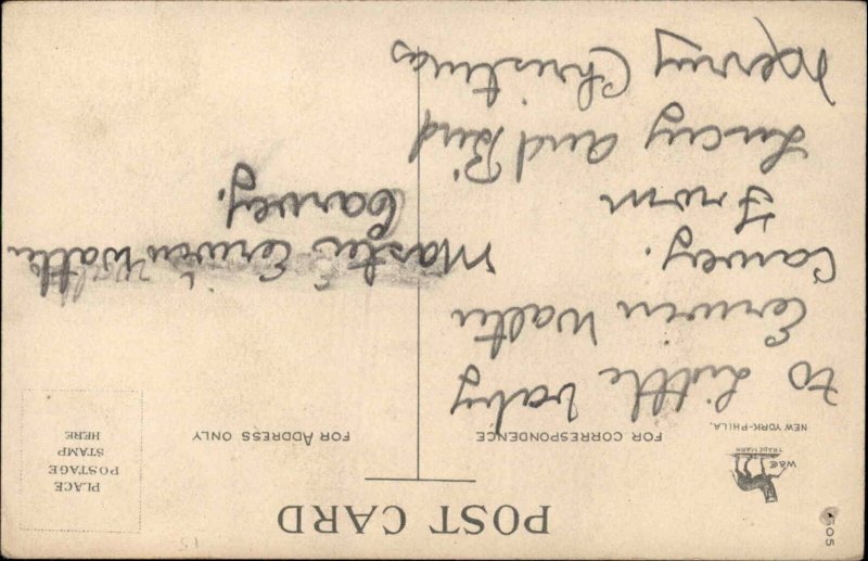 Christmas Little Boy with Miniature Tree Ellen Clapsaddle 505 Postcard c1915 