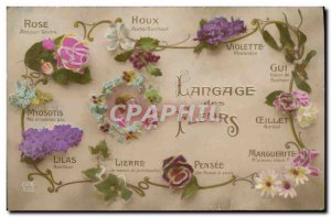 Old Postcard Fantasy Flowers language