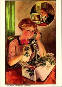 Bell Telephone Circa 1915 Girl On Telephone