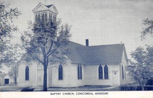 Baptist Church, Concordia, Missouri Lafayette Co. c1920s Rexall Vintage Postcard