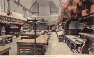 THE KITCHEN WINDSOR CASTLE ENGLAND UK ROYALTY POSTCARD (c. 1910)