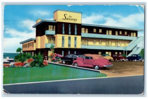 1953 The Saxony Apartment Hotel, South Ocean Ave. Daytona Beach FL Postcard 