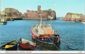 England Lifeboat and Victoria Harbour Dunbar Vintage Postcard C188